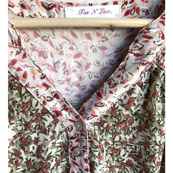 Tea N Lace Hi-Low Floral Print Ruffled Maxi Dress - Picture 3 of 9